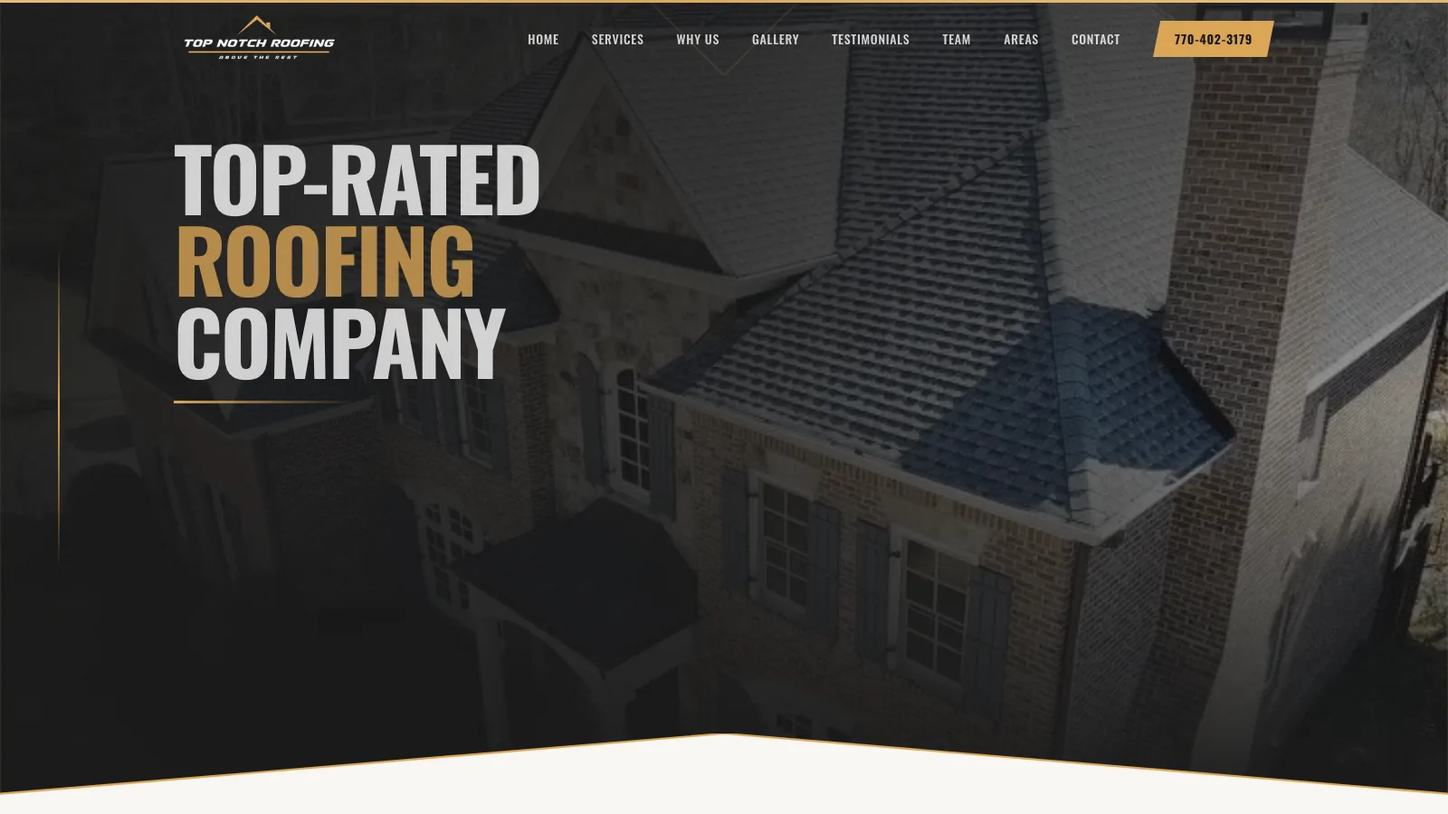 Top Notch Roofing website